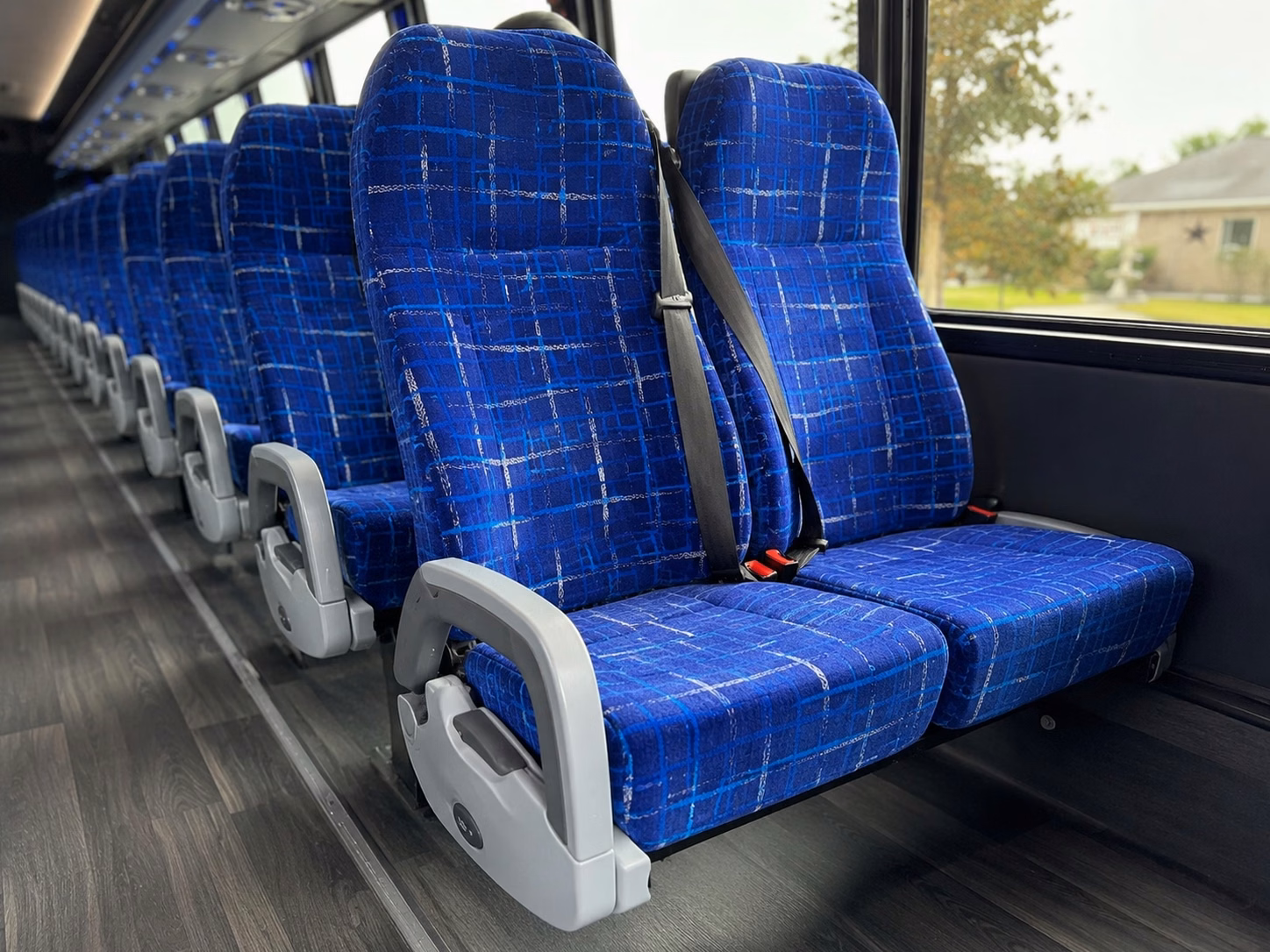 56 passenger charter bus interior