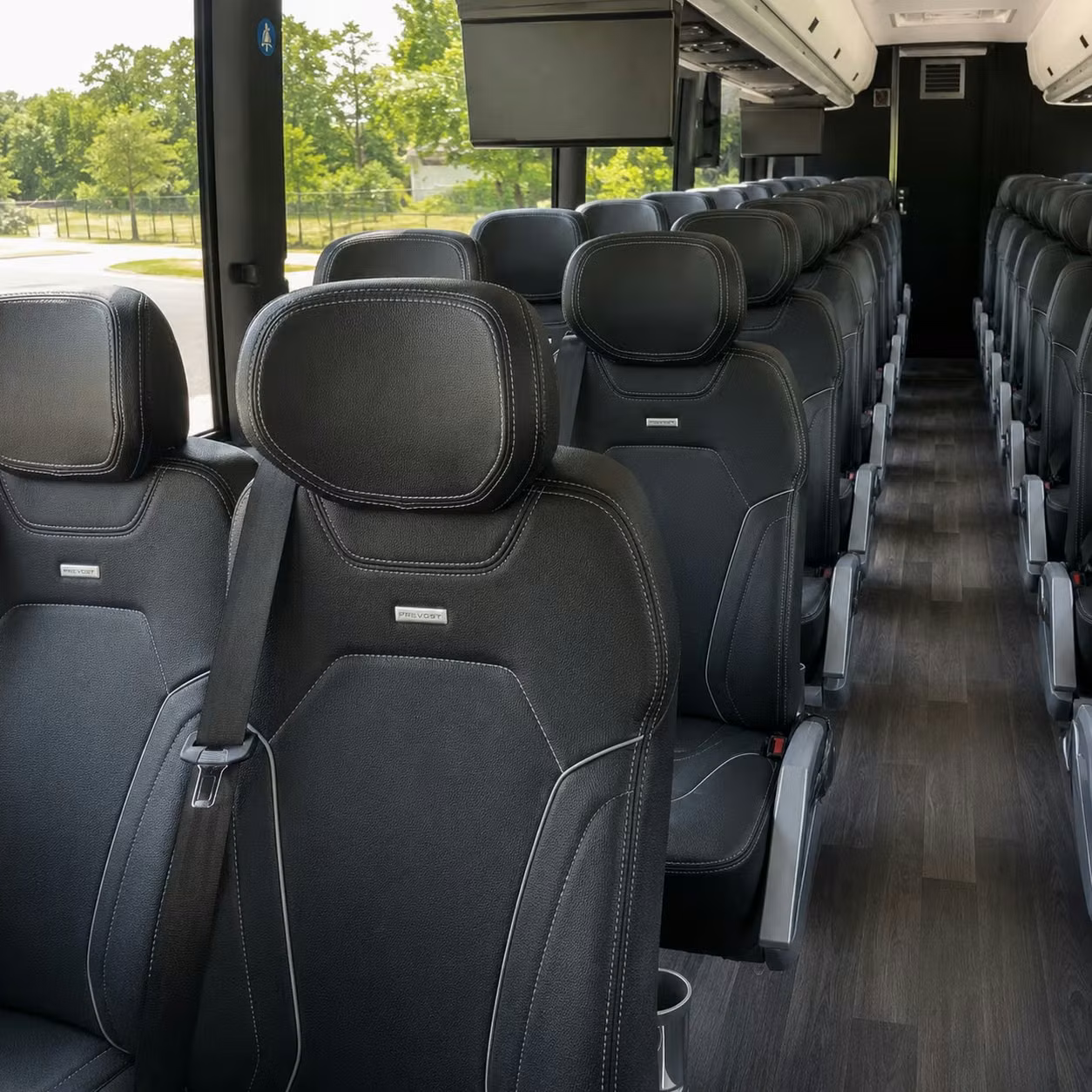 fargo charter bus rental interior